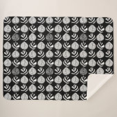 Blad naar vis Transitie Zwart Wit Sherpa Deken (Voorkant (horizontaal))