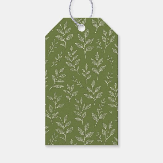 Blad natuur van planten cadeaulabel (Voorkant)