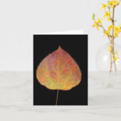 Blad Notecard Kaart (Gele Bloem)