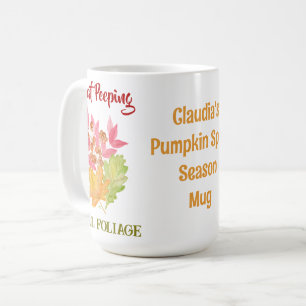 Blad Peeping Herfst GEBLADERTE Waterverf PERSONALI Koffiemok