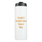 Blad Peeping Herfst GEBLADERTE Waterverf PERSONALI Thermosbeker (Voorkant)