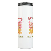 Blad Peeping Herfst GEBLADERTE Waterverf PERSONALI Thermosbeker (Achterkant)