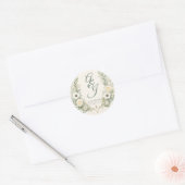 Blad: Persoonlijk Botanisch Envelopezegel Ronde Sticker (Envelop)