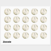 Blad: Persoonlijk Botanisch Trouwzegel Ronde Sticker (Vel)