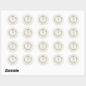 Blad: Persoonlijke Botanische Trouw Envelope Ronde Sticker (Vel)