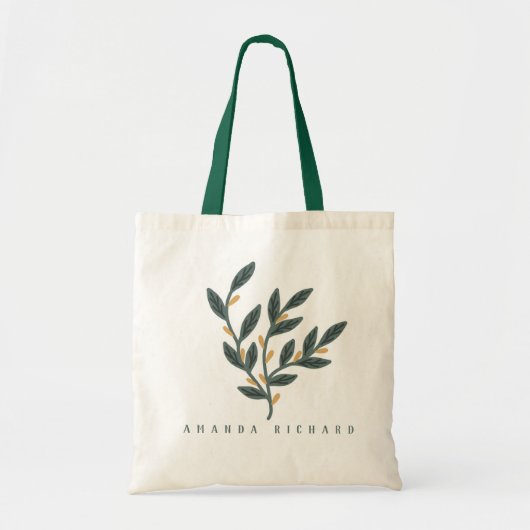 Blad plant illustratie tote bag (Voorkant)
