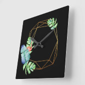 Blad Poligonal van de Flamingo van de natuur het Vierkante Klok (Hoek)