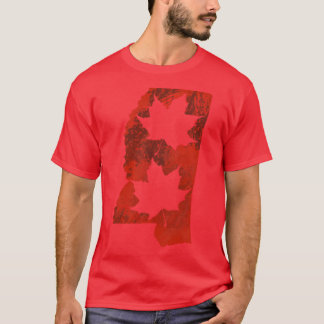 Blad Rood Staat Mississippi Oversized T-shirt