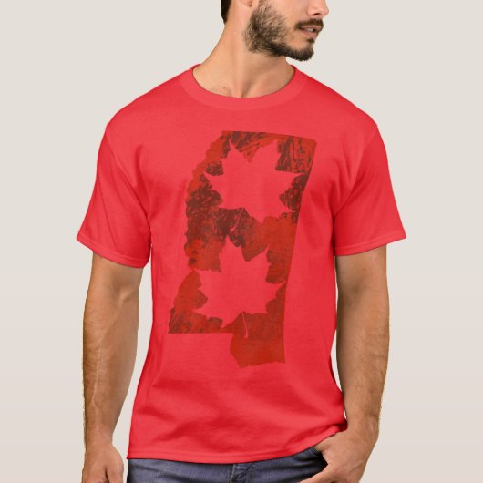 Blad Rood Staat Mississippi Oversized T-shirt (Voorkant)