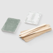 Blad Sage Groen Elegant Monogram Trouwprogramma Handwaaier (Niet-gemonteerd)