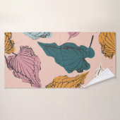 Blad-skelet naadloos patroon, achtergrond met bel badhanddoek (Badhanddoek)