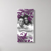 Blad Sparkle Bruiloft Print Paarse bladeren Vertic (Voorkant)