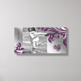 Blad Sparkle Print Fotosjabloon Paarse bladeren