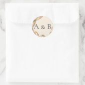 Blad: Stijlvol Monogram Trouw Envelope Zegels (Tas)