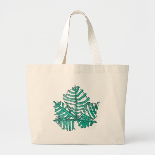 Blad Tote Grote Tote Bag (Voorkant)