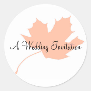 Blad Trouwstickers Ronde Sticker