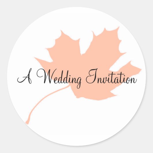 Blad Trouwstickers Ronde Sticker (Voorkant)