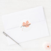 Blad Trouwstickers Ronde Sticker (Envelop)