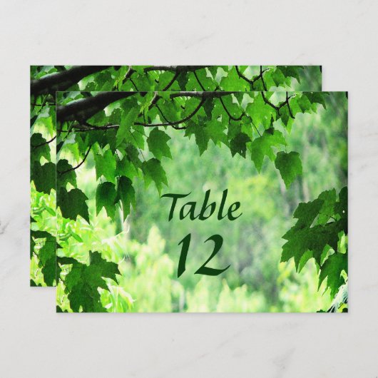 Blad Trouwtafel nummer Briefkaart (Voorkant / Achterkant)