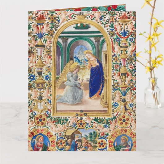 Blad uit een getijdenboek   kaart (Gele Bloem)