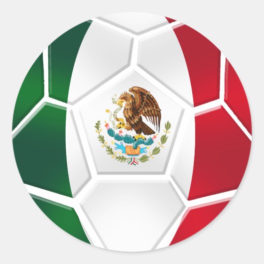 Blad van 20 Mexicaanse moderne voetballen stickers (Voorkant)