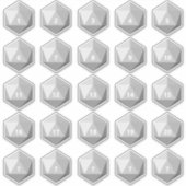 Blad van 25 Aangepaste Tekst D20 Die | Witte Sjabl Sticker (Voorkant)