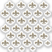 Blad van 30 metallische goudvleur de Lis 3D Sticker (Voorkant)