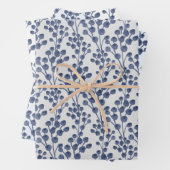 Blad van 3 vellen van blauw, marinesulppapier (In situ)