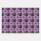 Blad van 3 vellen van Le Noir Cat Wrapping Paper (Voorkant 3)