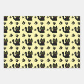 Blad van 3 vellen van Le Noir Cat Wrapping Paper (Voorkant 2)