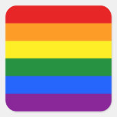 Blad van 6 grote #rainbow stickers (Voorkant)