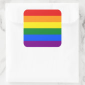 Blad van 6 grote #rainbow stickers (Tas)