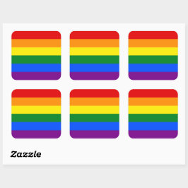 Blad van 6 grote #rainbow stickers
