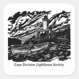 Blad van 6 Woodblock Print Sticker - 3 inch