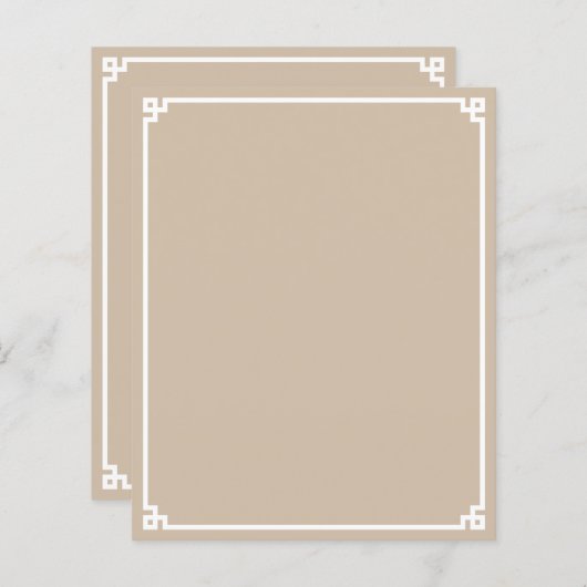 Blad van bijige en witte papieren randapparaten (Voorkant / Achterkant)