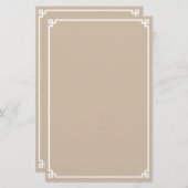 Blad van bijige en witte papieren randapparaten (Voorkant / Achterkant)