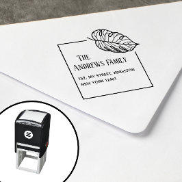 Blad van botanische kwaliteit zelfinktende stempel