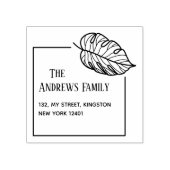 Blad van botanische plant rubberstempel (Afrduk)