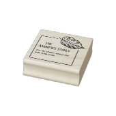 Blad van botanische plant rubberstempel (Stempel)