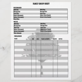 Blad van de groep Familieboom-genealogie