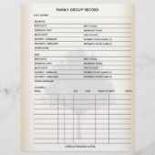 Blad van de groep Familieboom-genealogie (Voorkant)