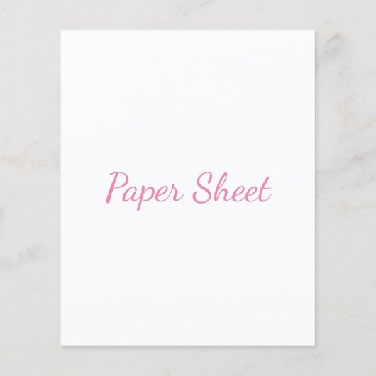 Blad van elegant satijnpapier (Achterkant)