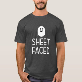 Blad van Funny Halloween Party met Cute Ghost T-shirt