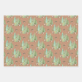 Blad van groenbossen met paddenstoelen met onmidde inpakpapier vel (Voorkant 2)