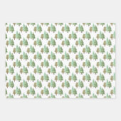 Blad van groenbossen met paddenstoelen met onmidde inpakpapier vel (Voorkant)