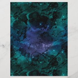 Blad van groenpapier voor Blauwgroen marmer Galaxy