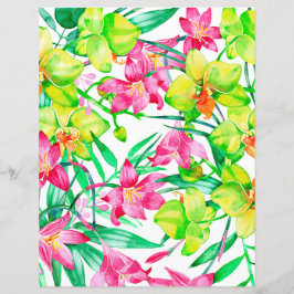 Blad van kleurrijk Floral - orchideeën