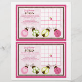  blad van Ladybugs "Baby shower Bingo" (Voorkant)
