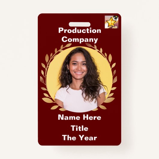 Blad van rood goud badge (Voorkant)