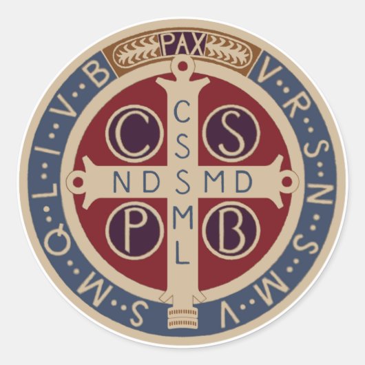 Blad van St. Benedictus Medaille Stickers (Voorkant)